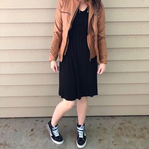Brown leather jacket, brand new!
